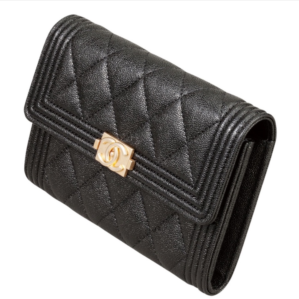 Chanel Boy Quilted Medium Flap Wallet